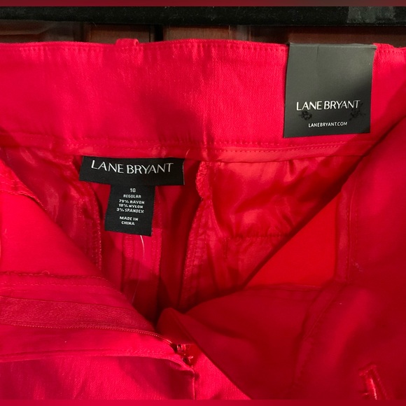 Lane Bryant Red The Sophie Straight Fit Bootcut Pants - Picture 4 of 5